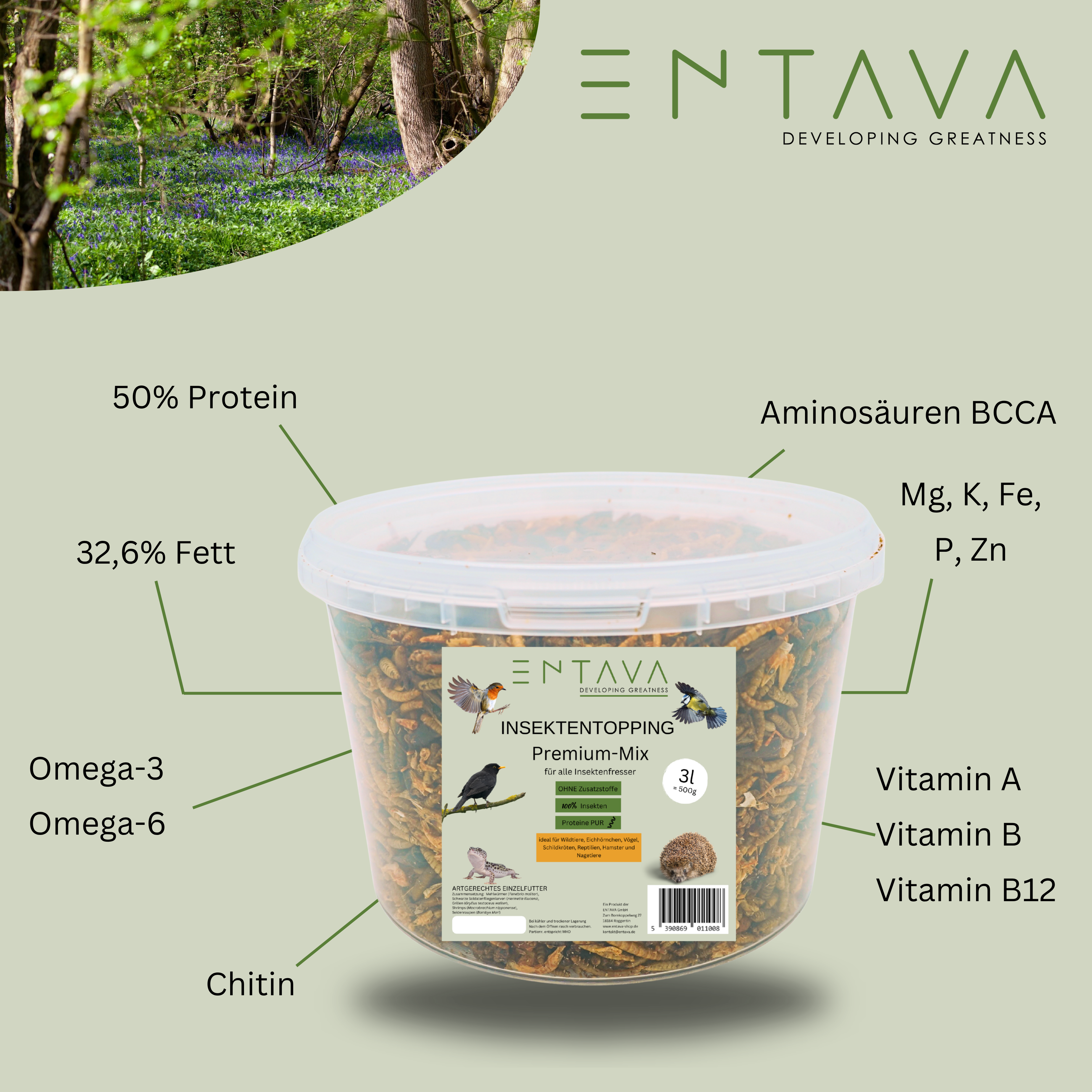 ENTAVA 3l Insektentopping Premium-Mix