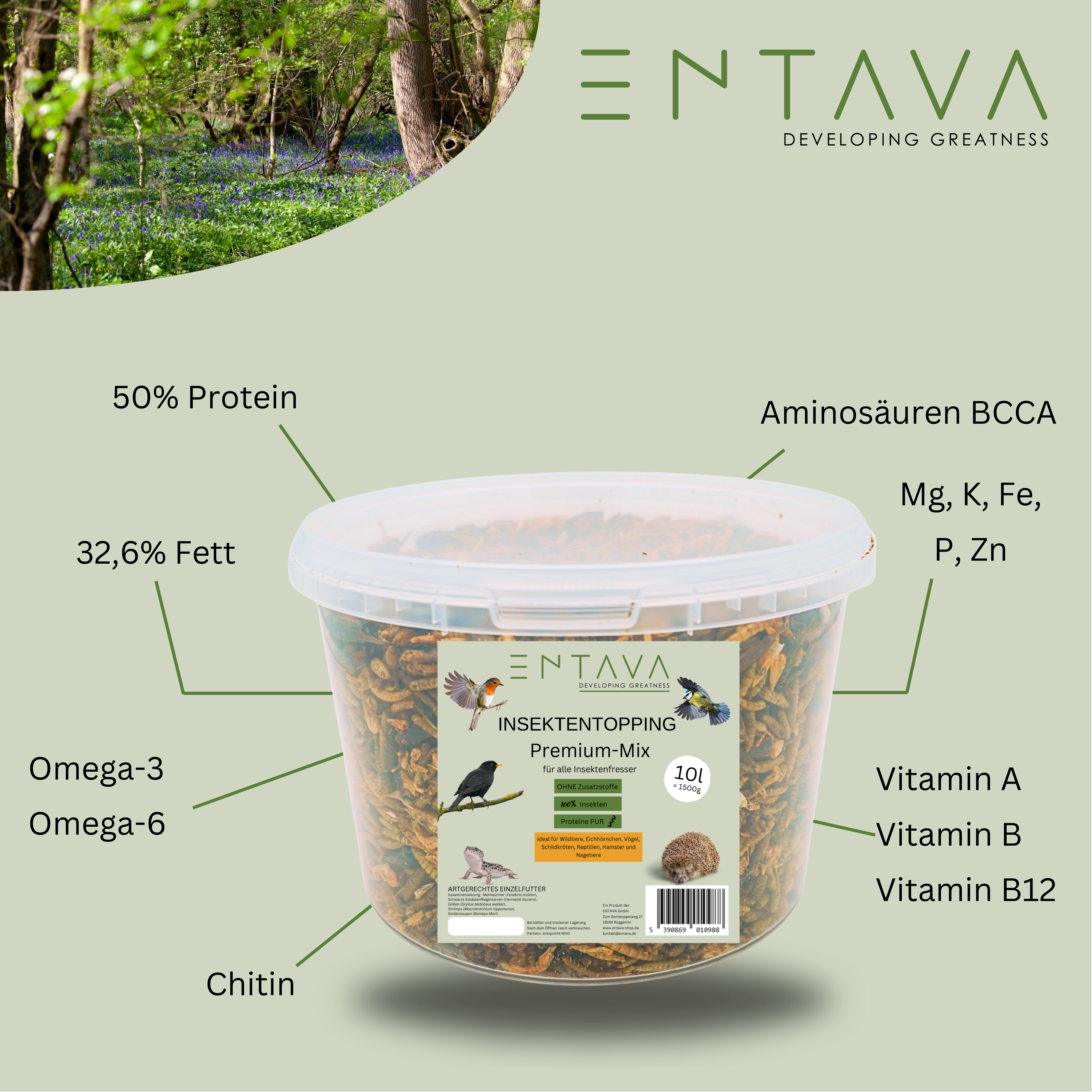 ENTAVA 10l Insektentopping Premium-Mix