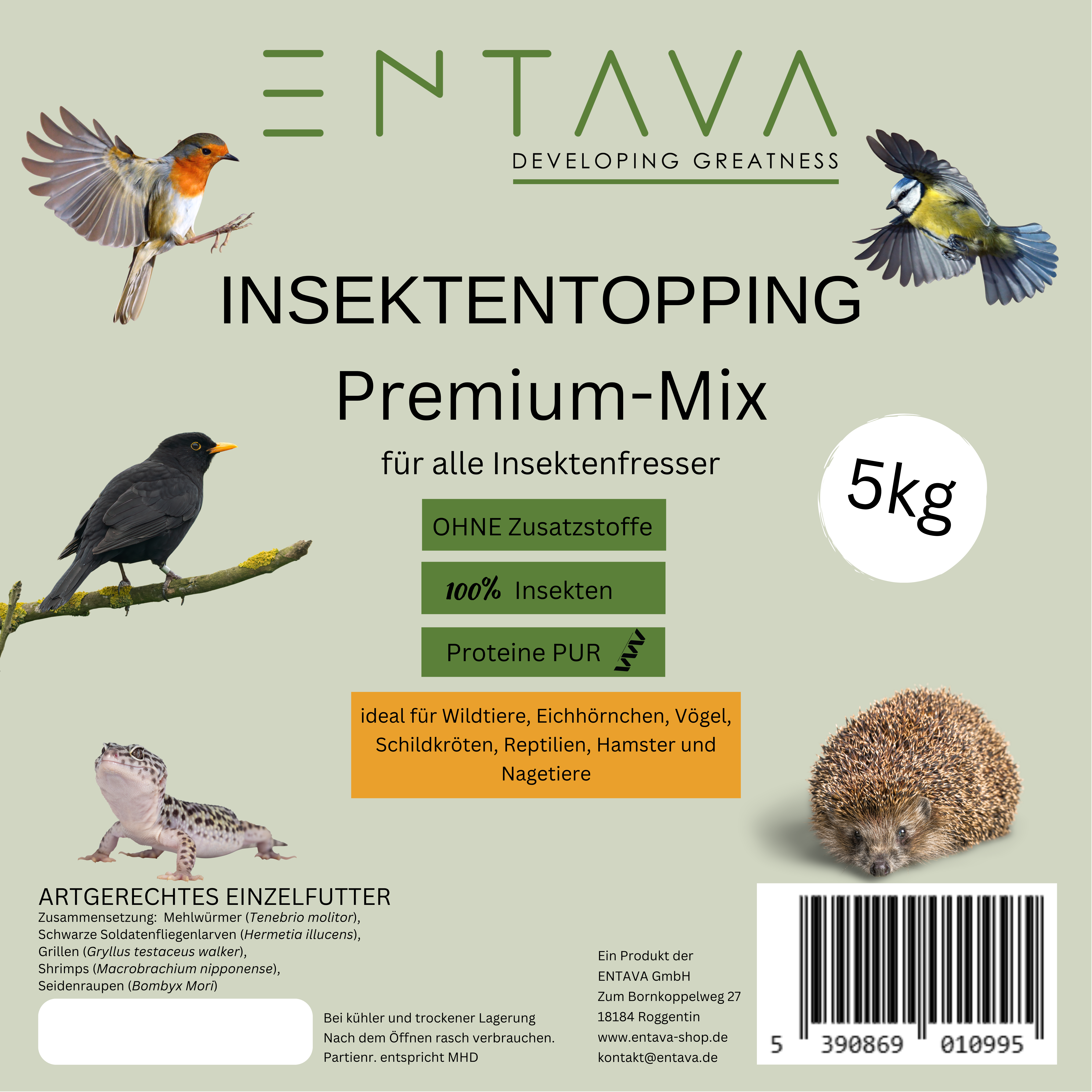 ENTAVA 5kg Insektentopping Premium-Mix