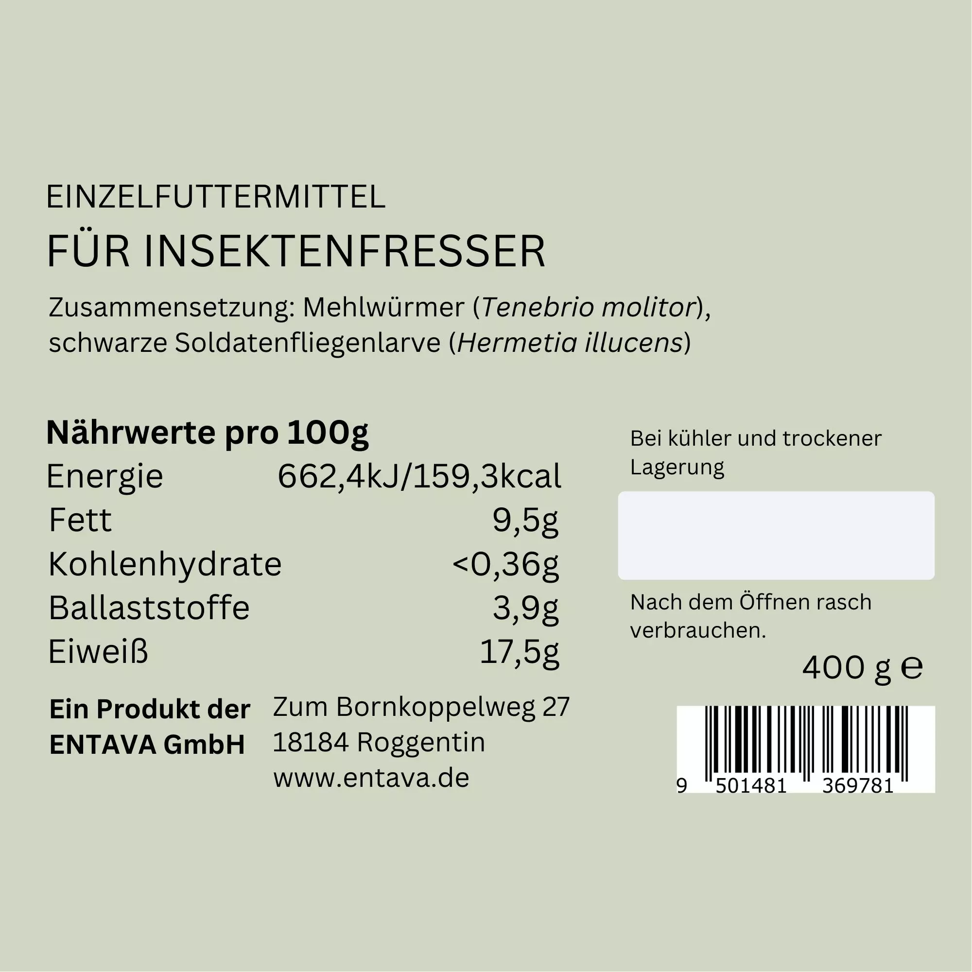Insektenfutter für Wildtiere und Heimtiere Insektenfutter für Wildtiere und Heimtiere