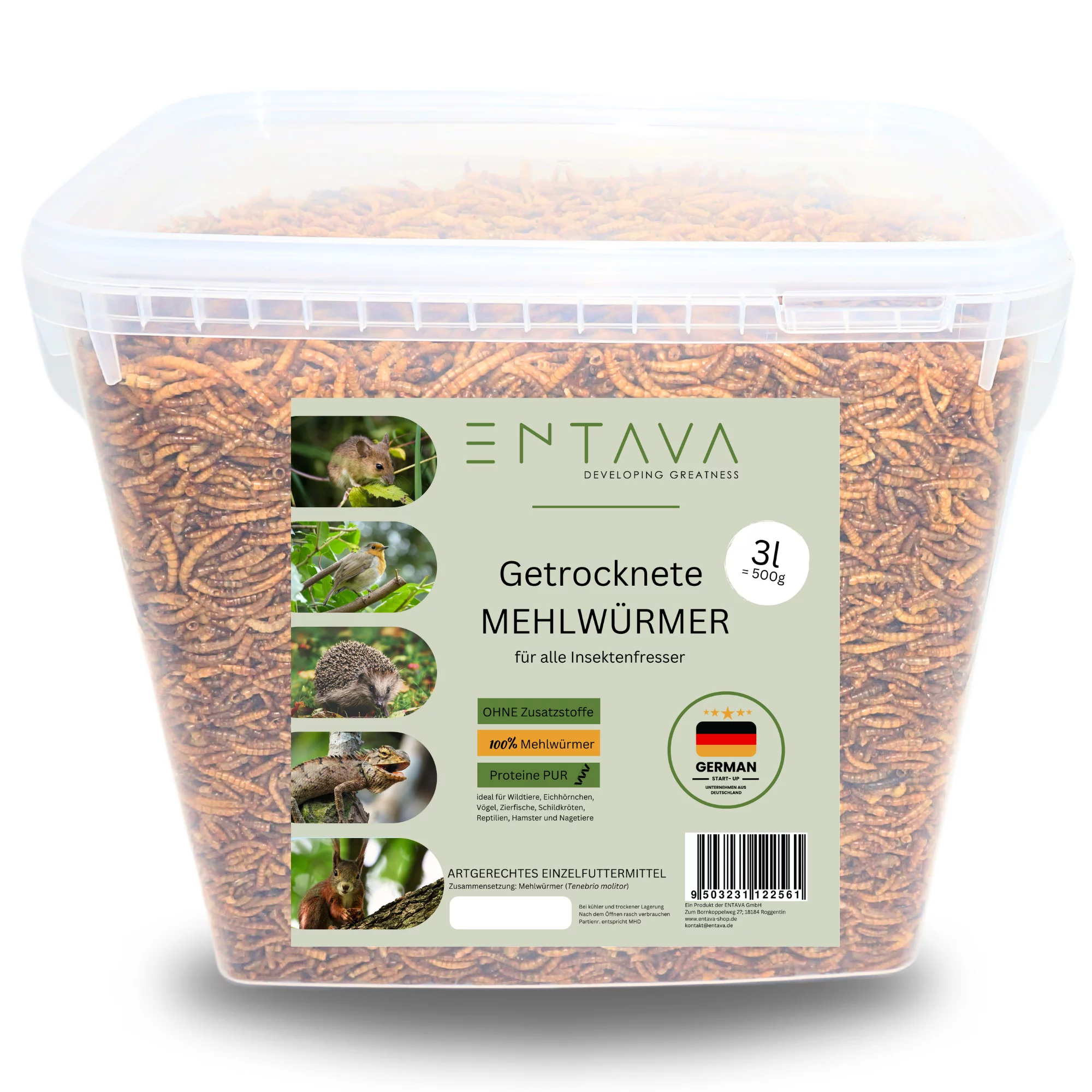 ENTAVA 3l getrocknete Mehlwürmer