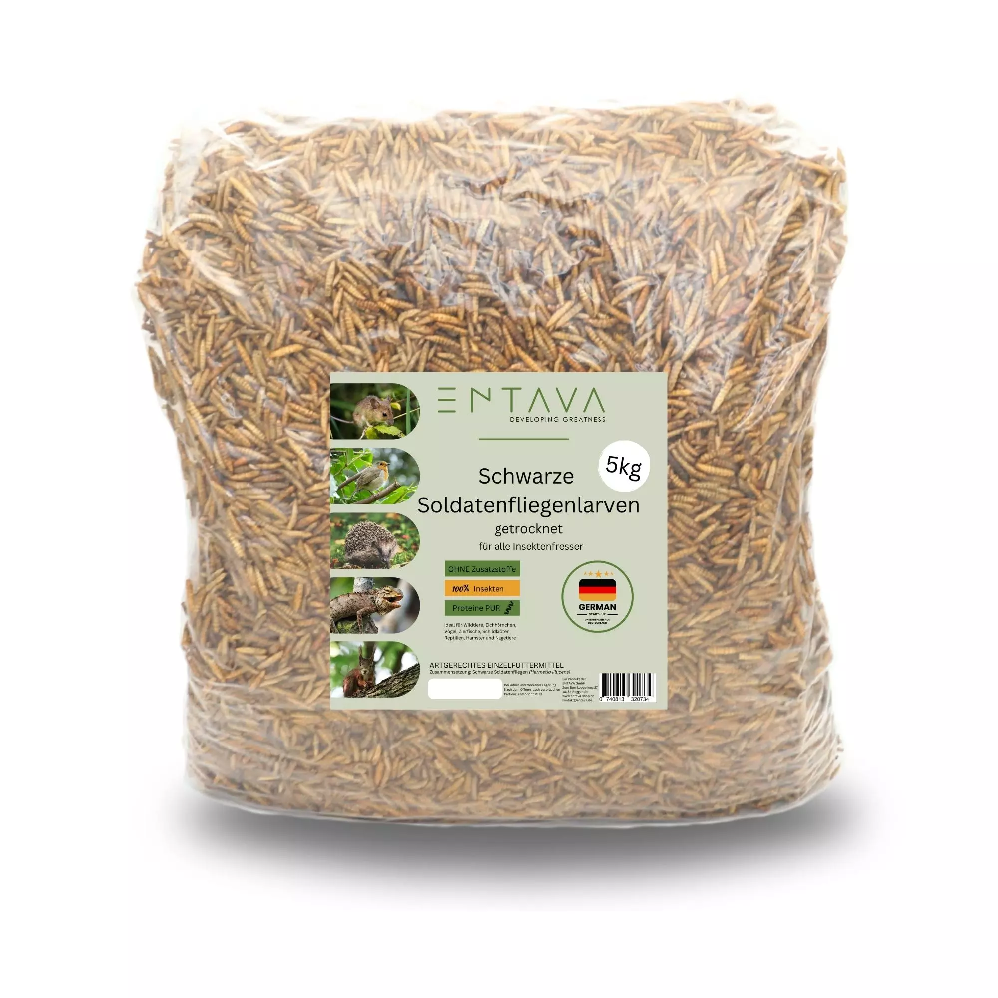 ENTAVA 5kg Soldatenfliegenlarven getrocknet