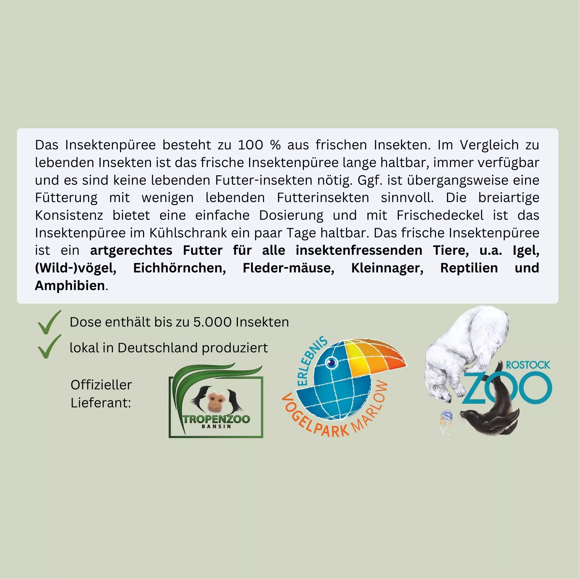 Insektenfutter für Wildtiere und Heimtiere Insektenfutter für Wildtiere und Heimtiere
