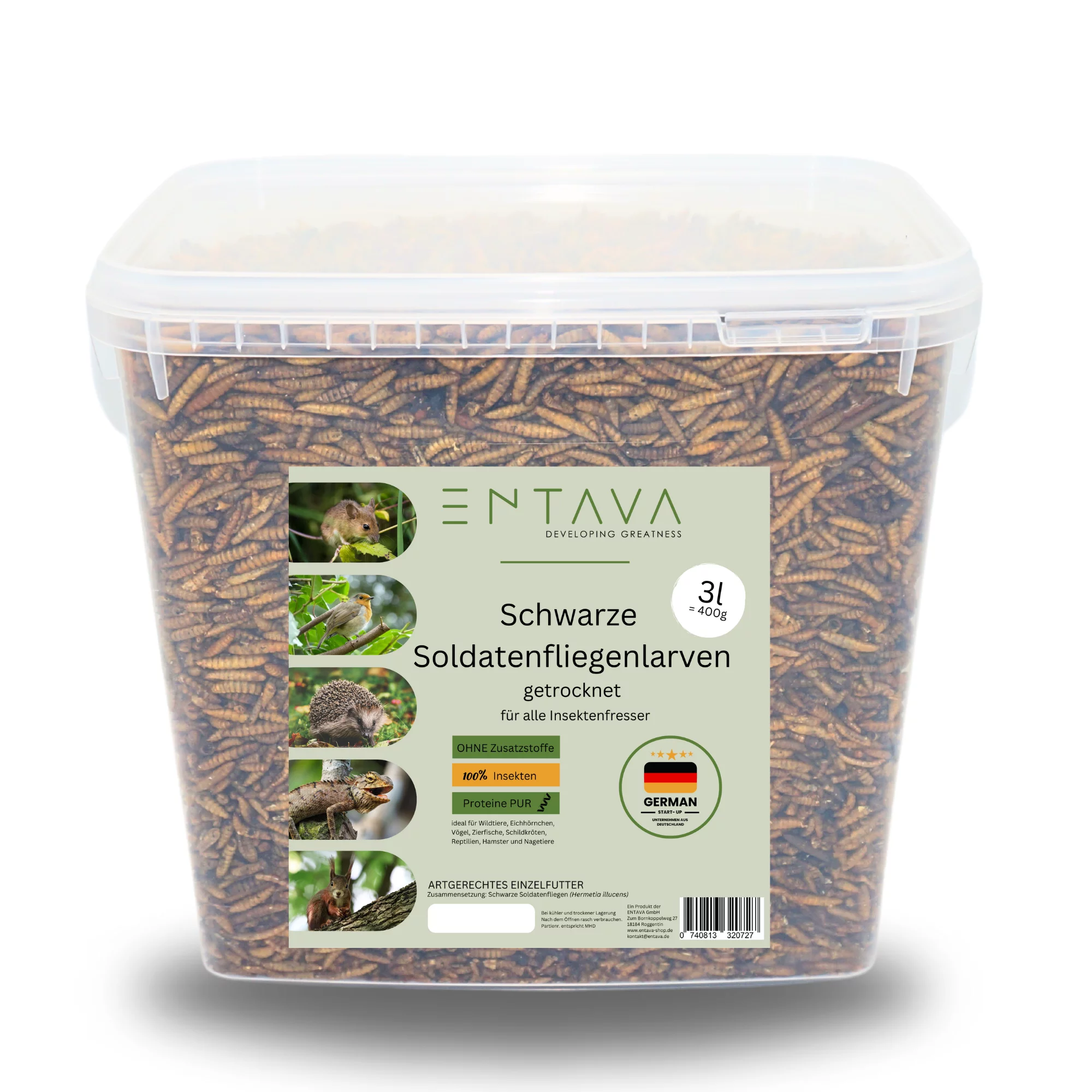 ENTAVA 3l Soldatenfliegenlarven getrocknet